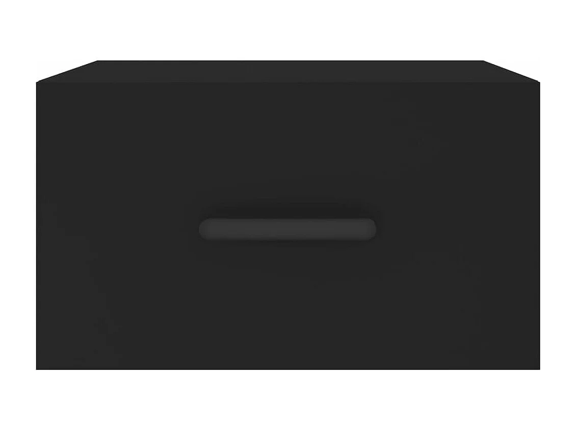 Mesitas de noche de pared 2 uds negro 35x35x20 cm