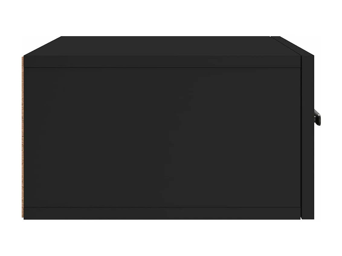 Mesitas de noche de pared 2 uds negro 35x35x20 cm