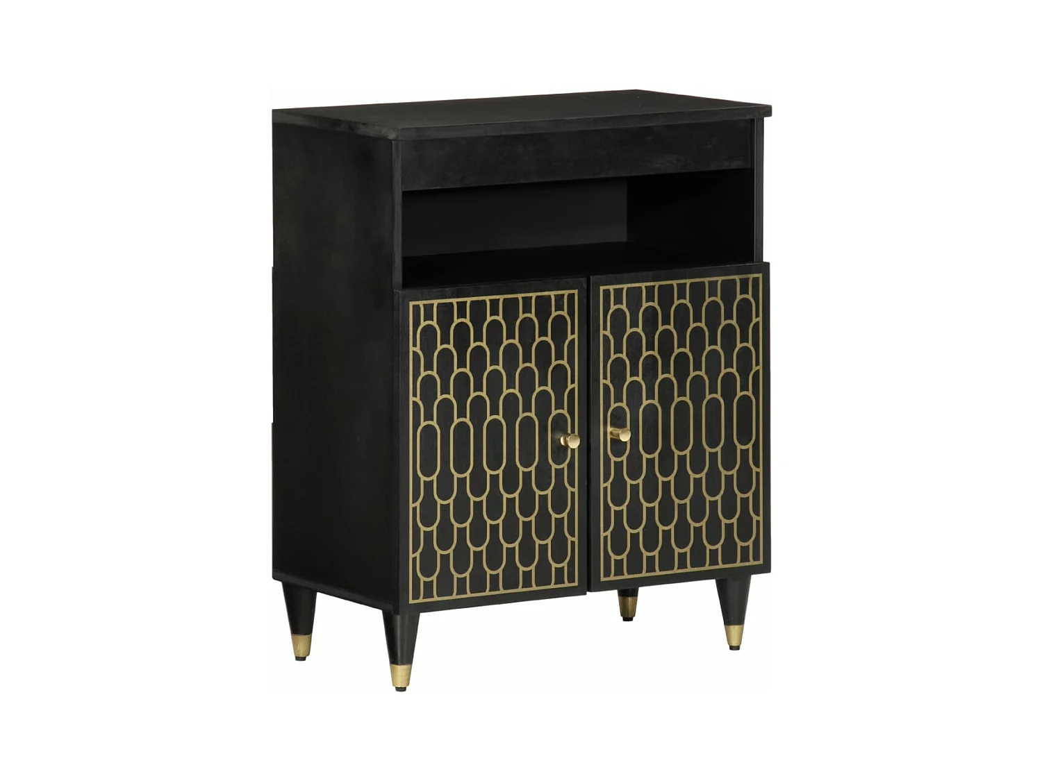 Beistellschrank 60x33x75 cm Massivholz Mango
