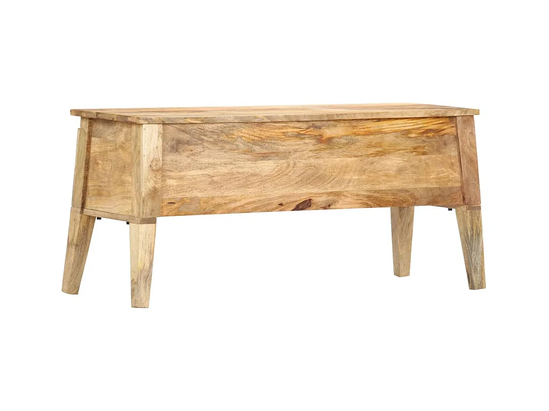 Caja de almacenaje de madera maciza de mango 99x35x48 cm