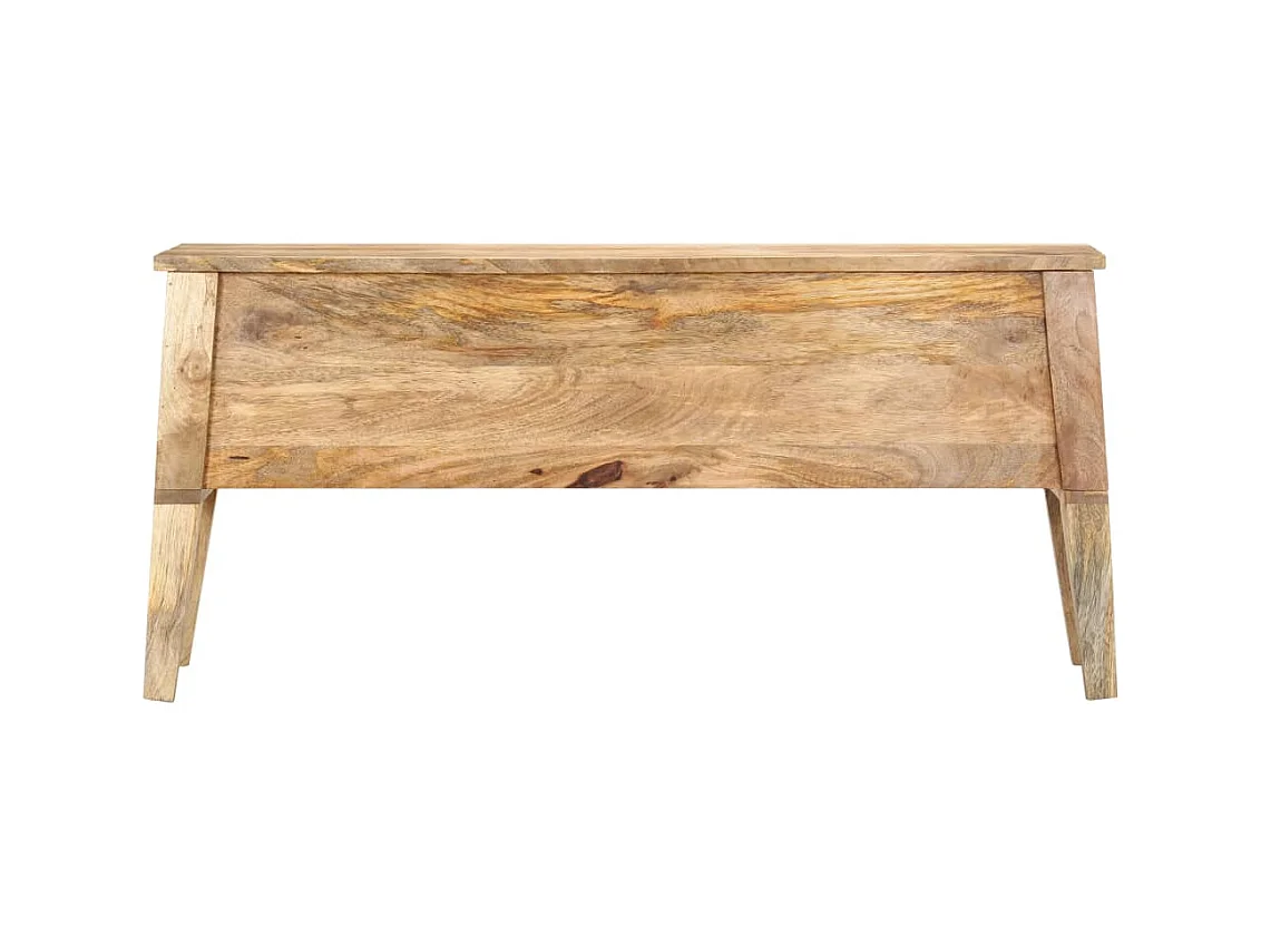 Caja de almacenaje de madera maciza de mango 99x35x48 cm