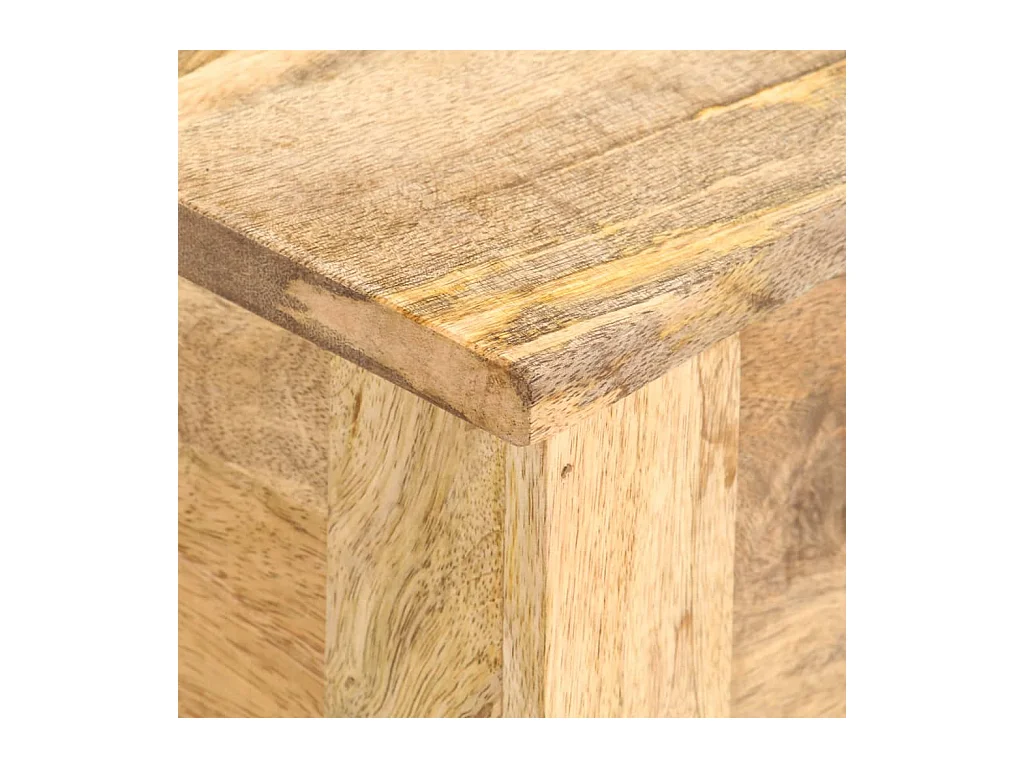 Caja de almacenaje de madera maciza de mango 99x35x48 cm