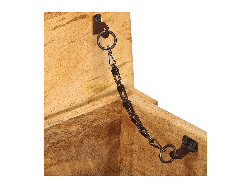 Caja de almacenaje de madera maciza de mango 99x35x48 cm