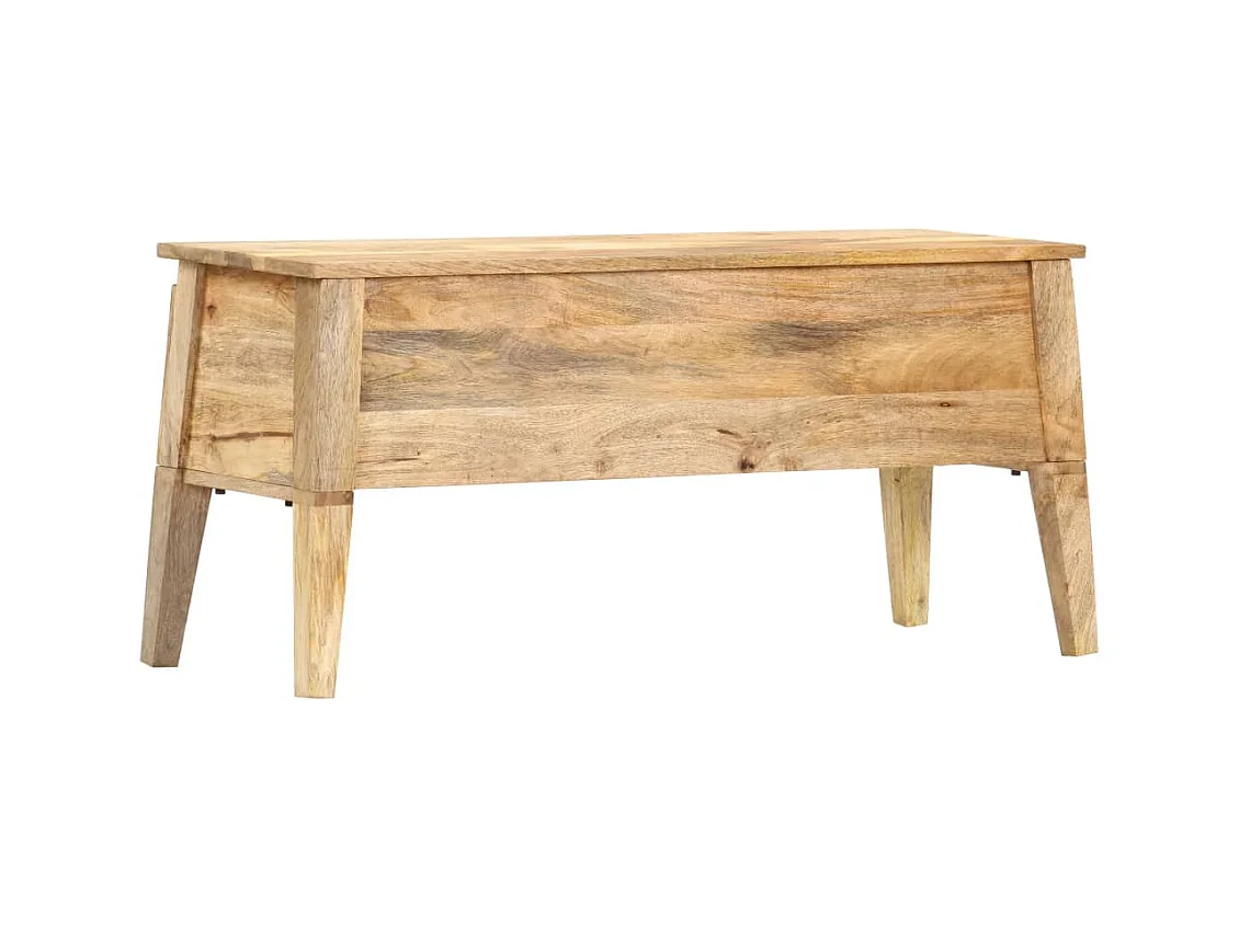 Caja de almacenaje de madera maciza de mango 99x35x48 cm
