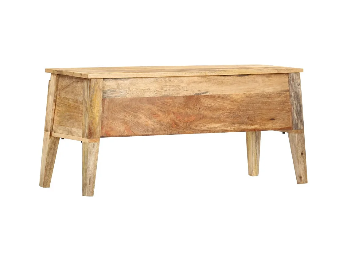 Caja de almacenaje de madera maciza de mango 99x35x48 cm