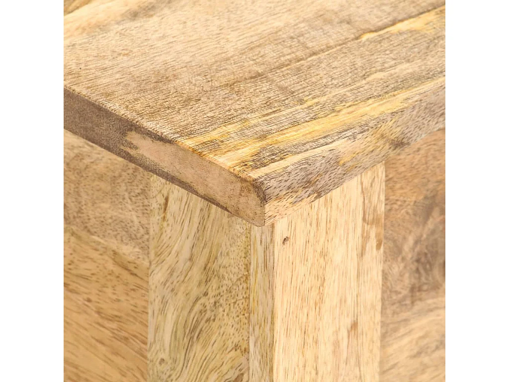 Skrzynia do przechowywania z litego drewna mango 99x35x48 cm – Rustykalna ławka wielofunkcyjna z miejscem do przechowywania
