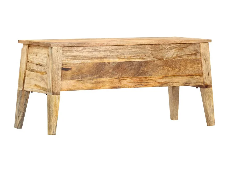 Cassa Portaoggetti 99x35x48 cm in Legno Massello di Mango