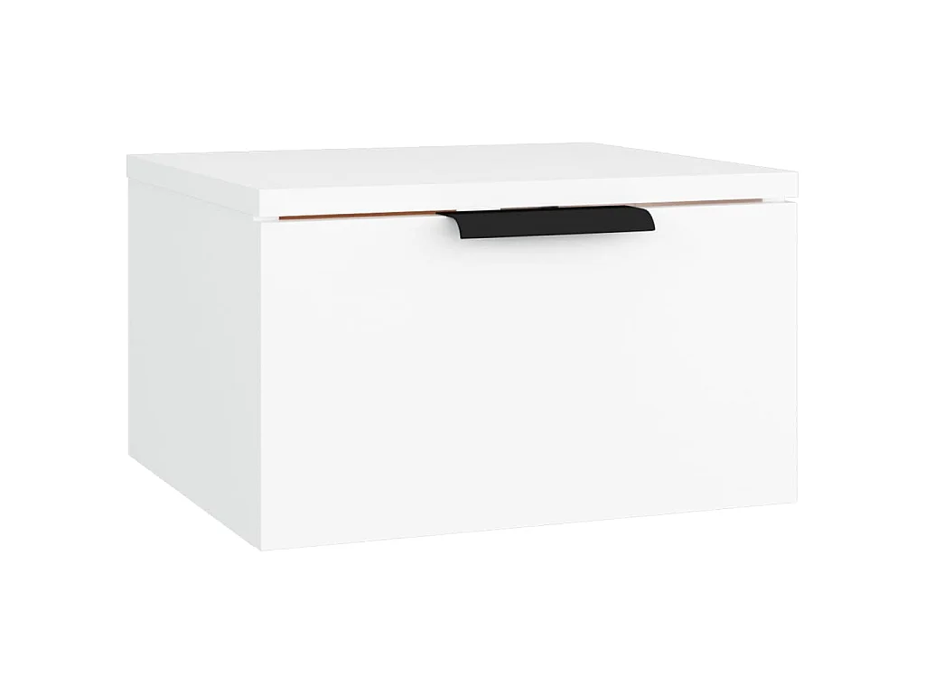 Comodini a Muro 2 pz Bianchi 34x30x20 cm