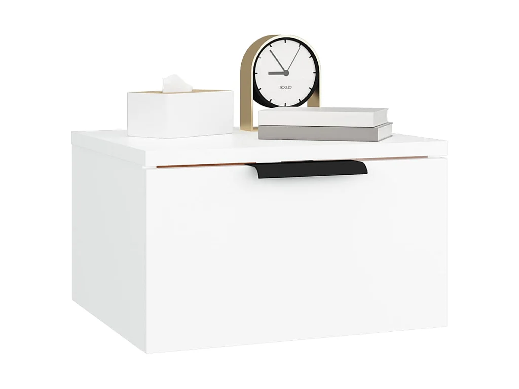 Comodini a Muro 2 pz Bianchi 34x30x20 cm