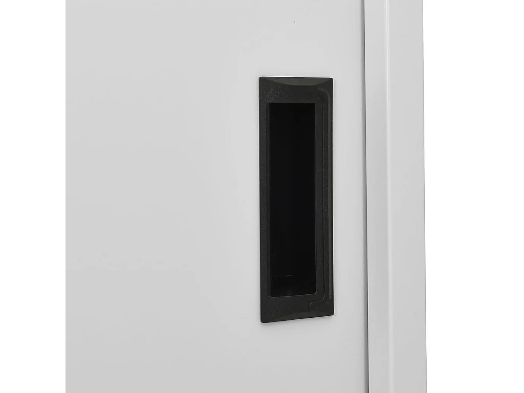 Armadio con Anta Scorrevole Grigio Chiaro 90x40x180 cm Acciaio