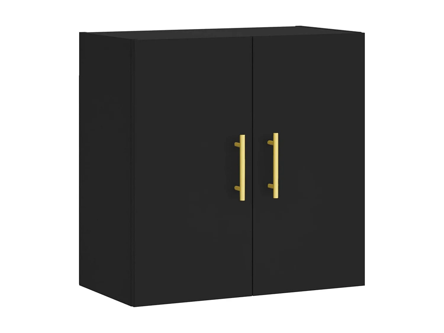 Wandkast 60x31x60 cm bewerkt hout zwart