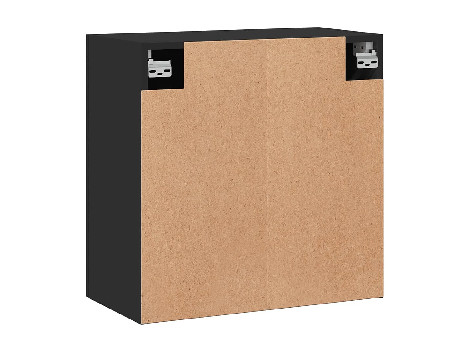 Wandkast 60x31x60 cm bewerkt hout zwart