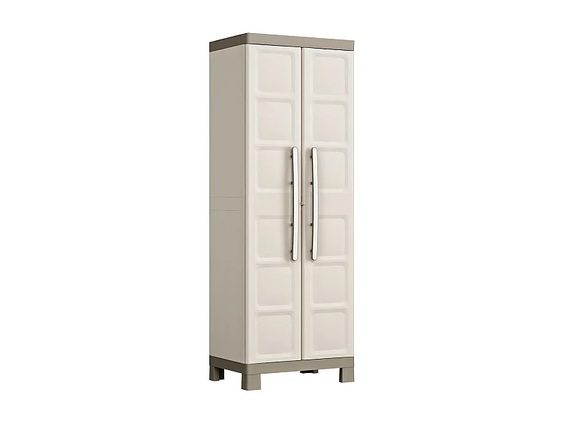 Armoire de rangement à étagères Excellence Beige et taupe 182 cm
