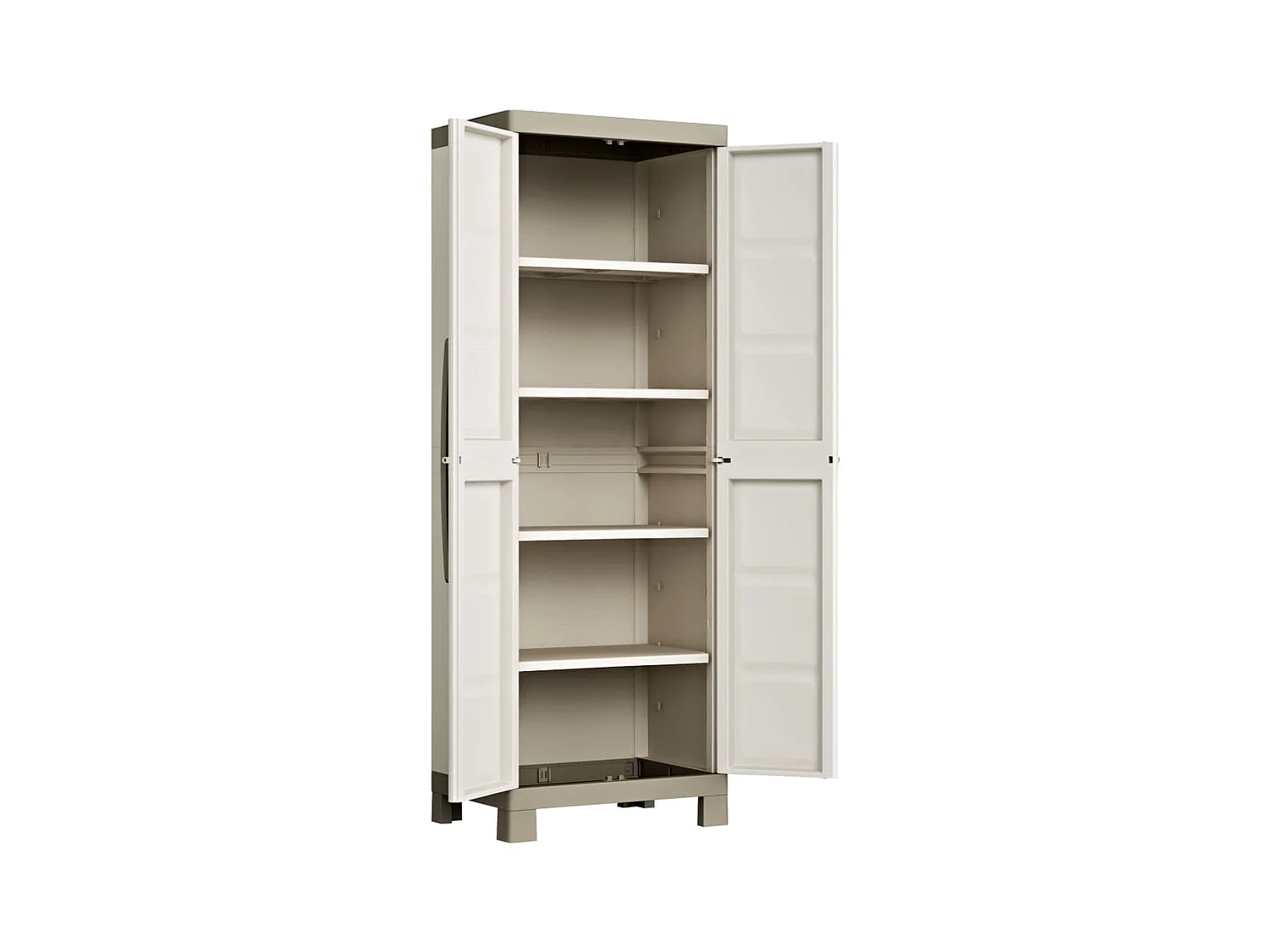 Opbergkast met schappen Excellence 182 cm beige en taupe