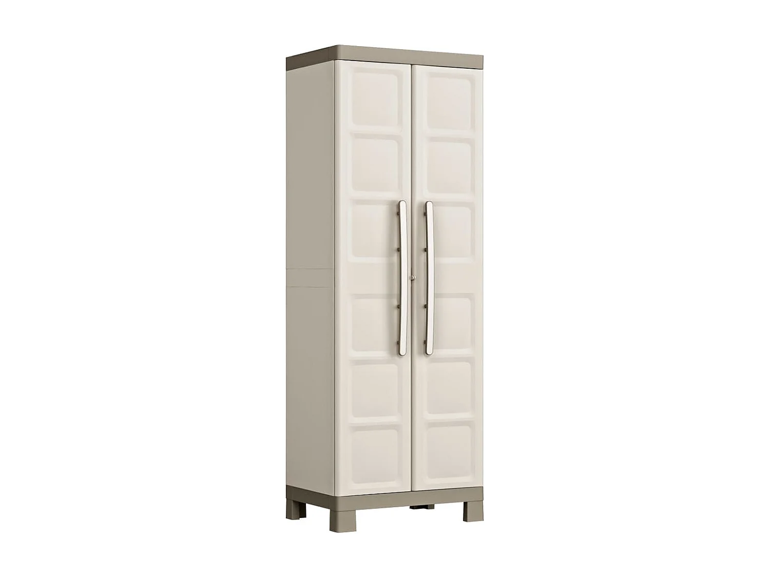 Armoire de rangement à étagères Excellence Beige et taupe 182 cm