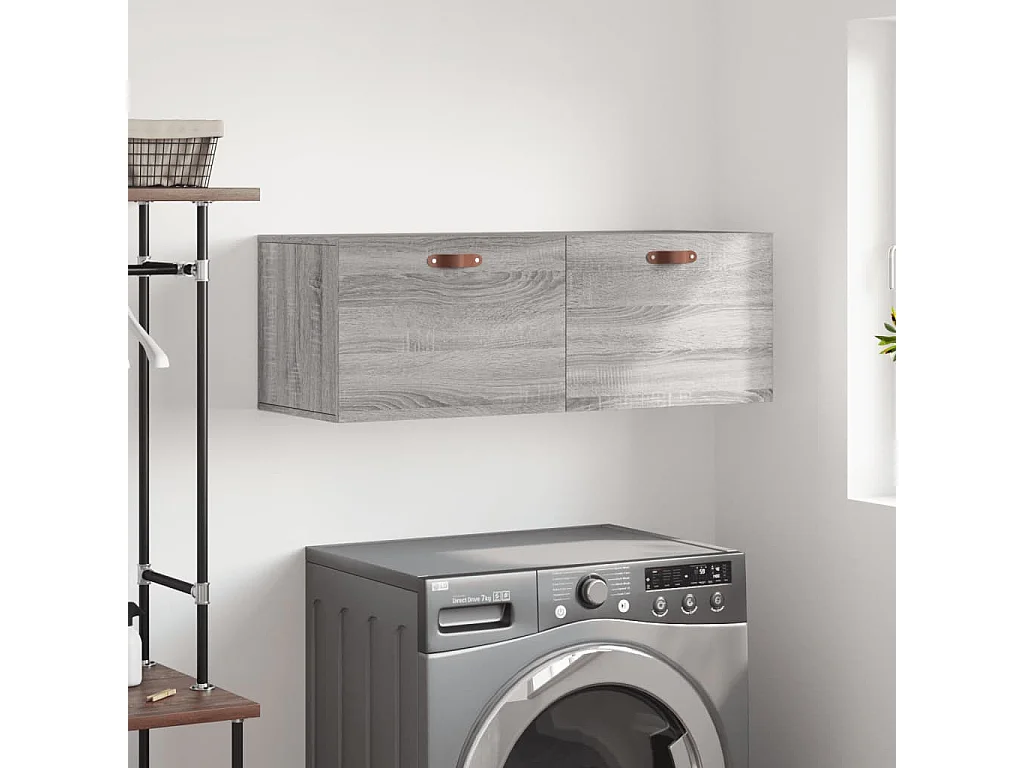 Armoire murale sonoma gris 100x36,5x35 cm bois d'ingénierie
