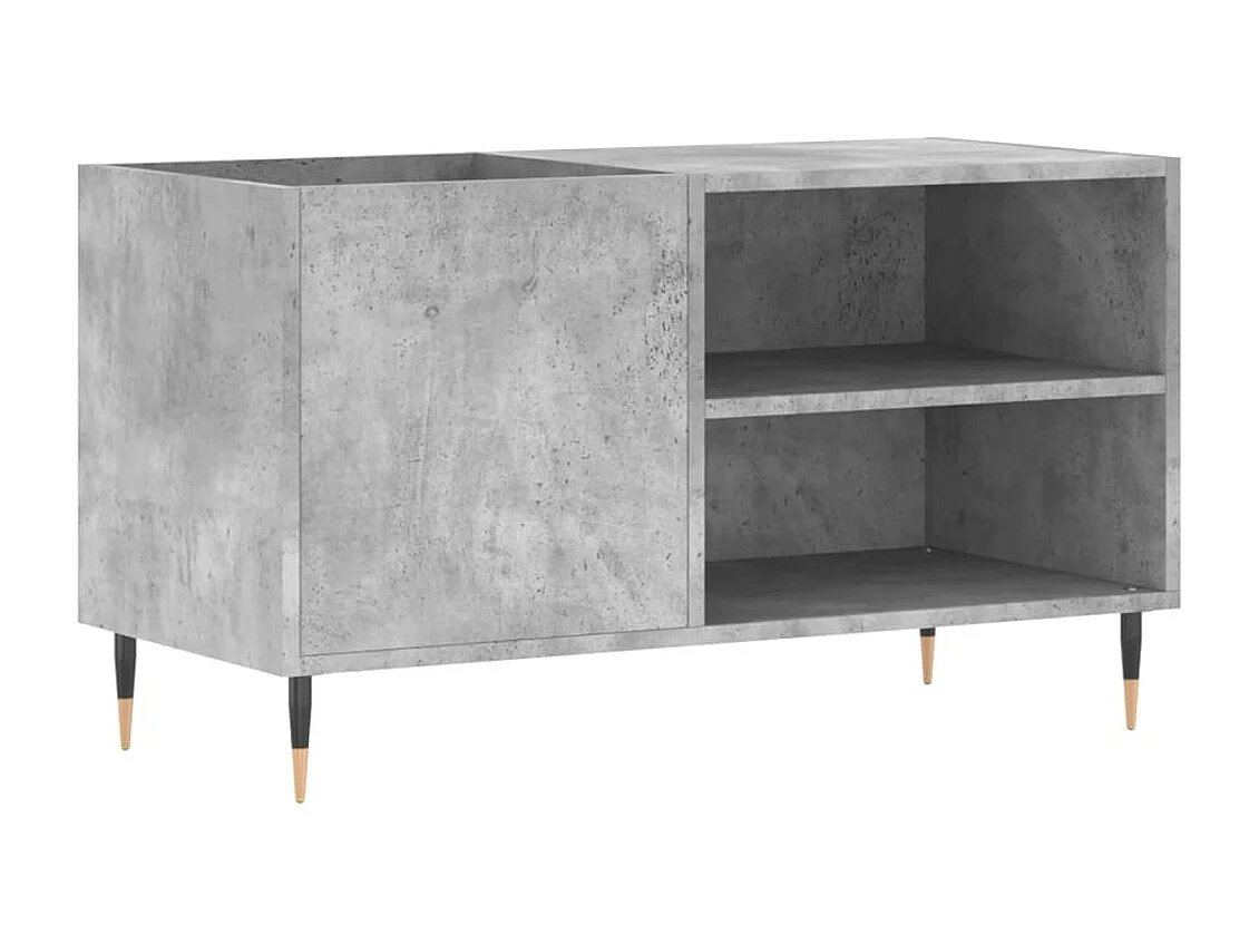 Armoire à disques gris béton 85x38x48 cm bois d'ingénierie