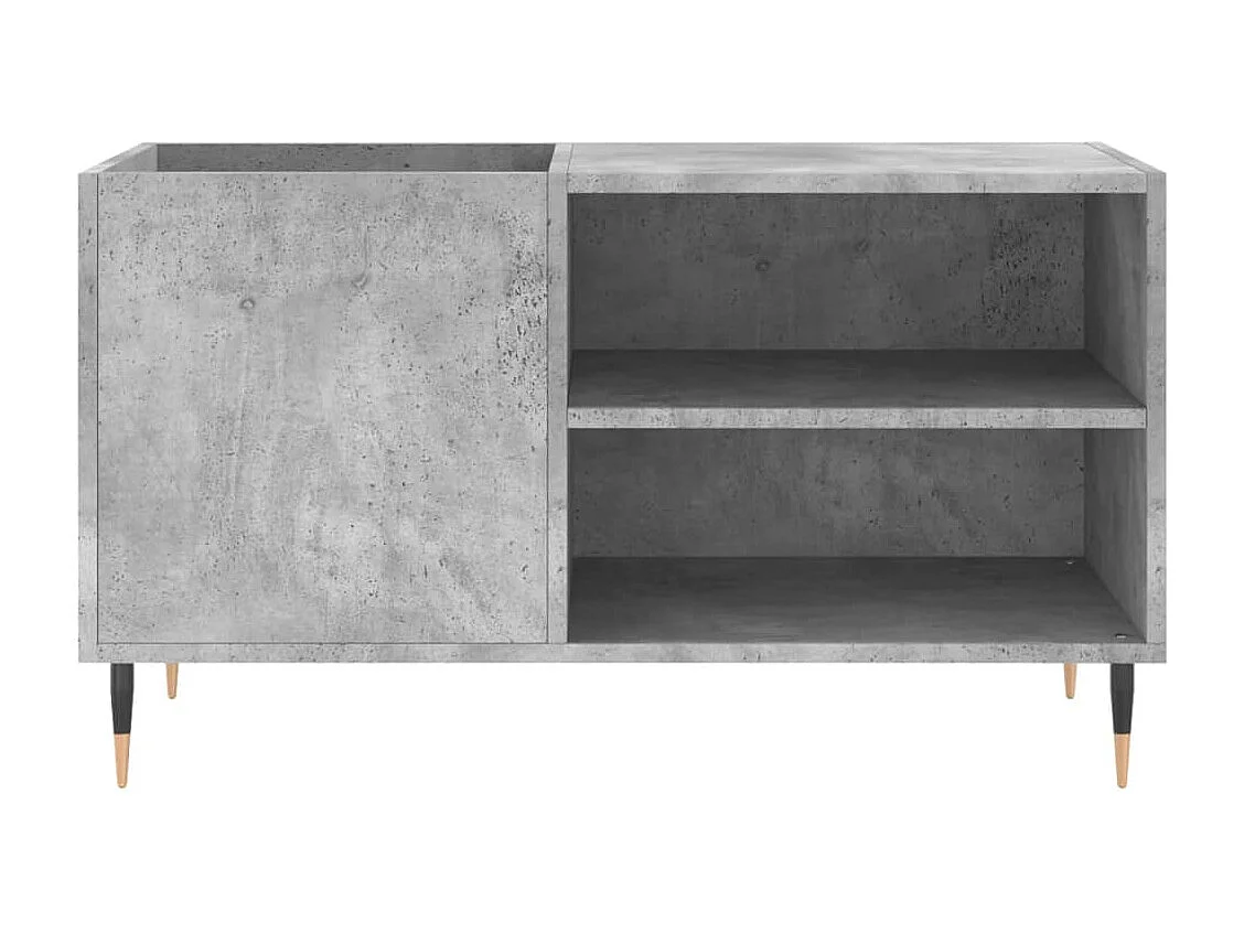 Armoire à disques gris béton 85x38x48 cm bois d'ingénierie