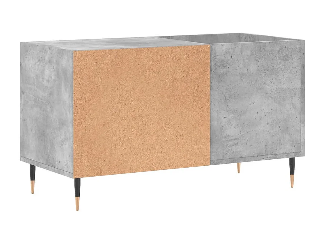 Armoire à disques gris béton 85x38x48 cm bois d'ingénierie