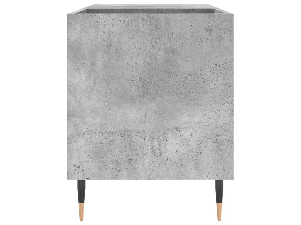 Armoire à disques gris béton 85x38x48 cm bois d'ingénierie