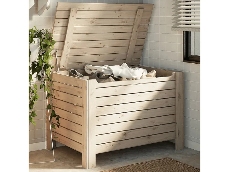 Opbergbox met deksel RANA 100x49x54 cm massief grenenhout