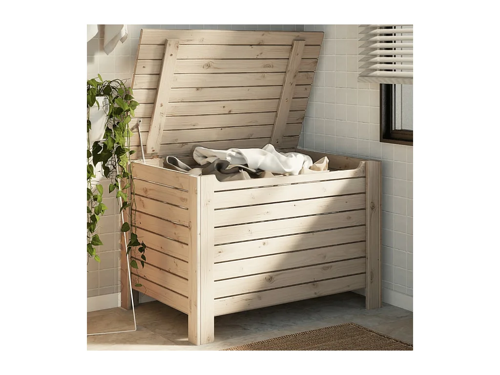 Opbergbox met deksel RANA 100x49x54 cm massief grenenhout
