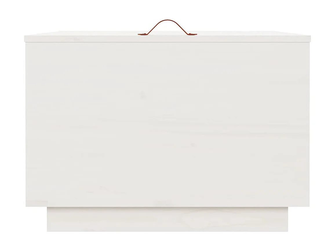 Boîtes de rangement et couvercles 3pcs Blanc Bois massif de pin
