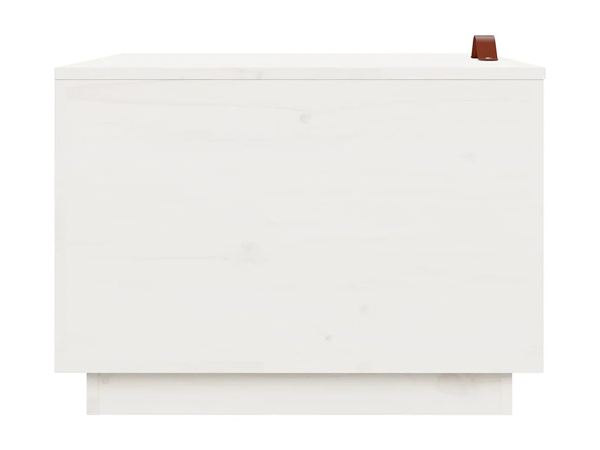 Boîtes de rangement et couvercles 3pcs Blanc Bois massif de pin