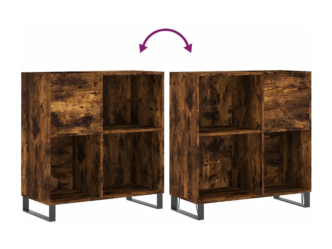 Plattenschrank Räuchereiche 84,5x38x89 cm Holzwerkstoff