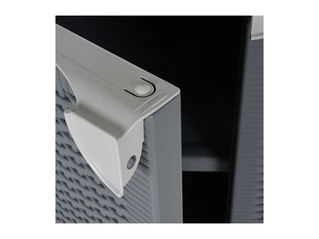 Armoire de rangement de jardin gris 65x45x88 cm PP rotin