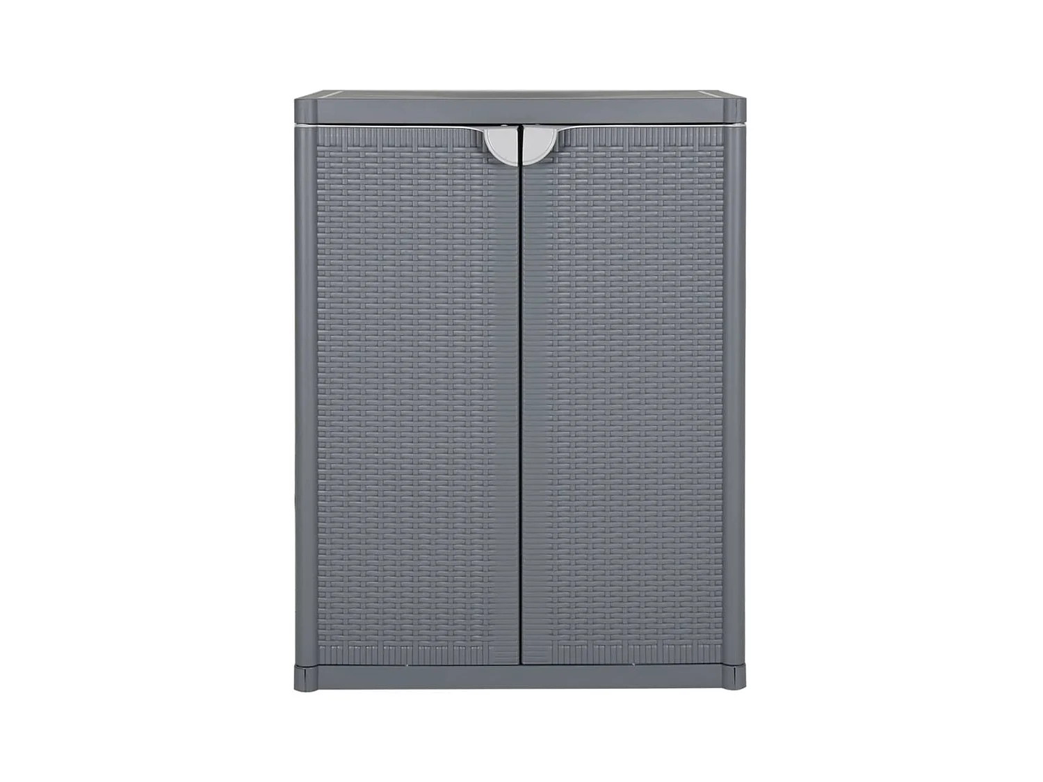 Gartenschrank Grau 65x45x88 cm PP Rattan-Optik