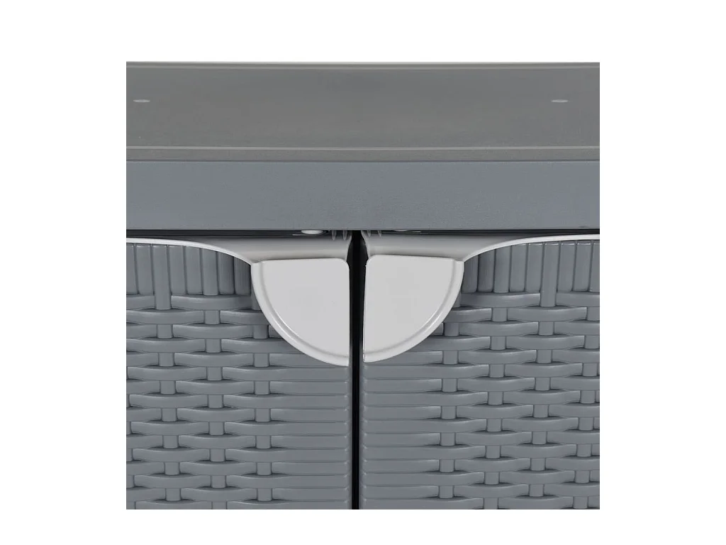 Gartenschrank Grau 65x45x88 cm PP Rattan-Optik