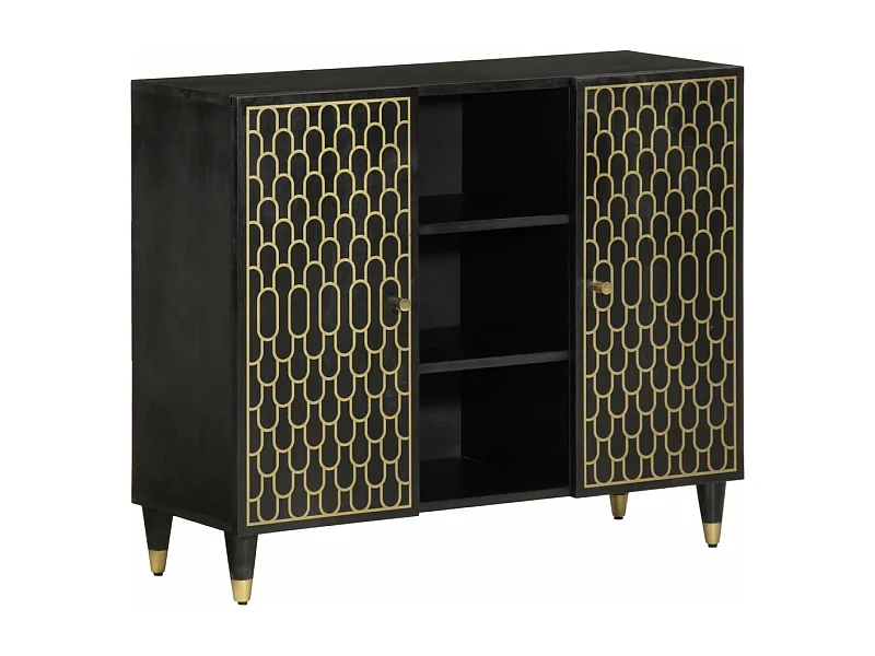 Bijzetkast 90x33x75 cm massief mangohout