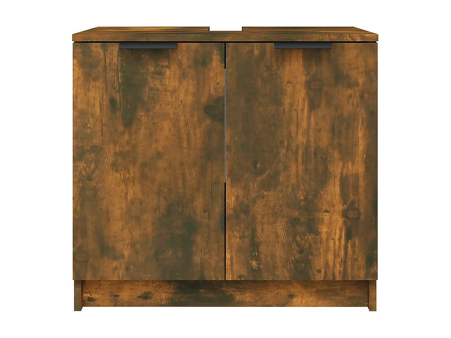 Badkamerkast 64,5x33,5x59 cm bewerkt hout gerookt eikenkleurig