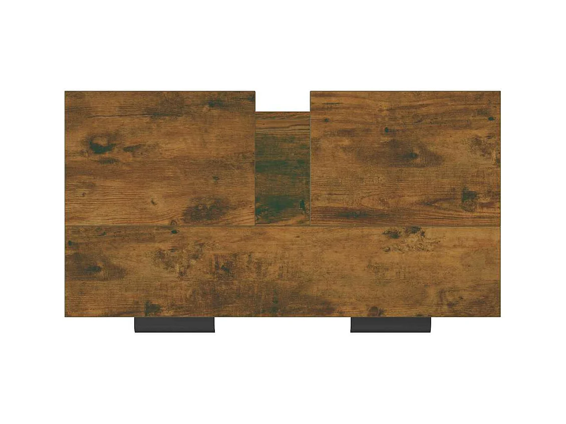 Armoire de bain Chêne fumé 64,5x33,5x59 cm Bois d'ingénierie