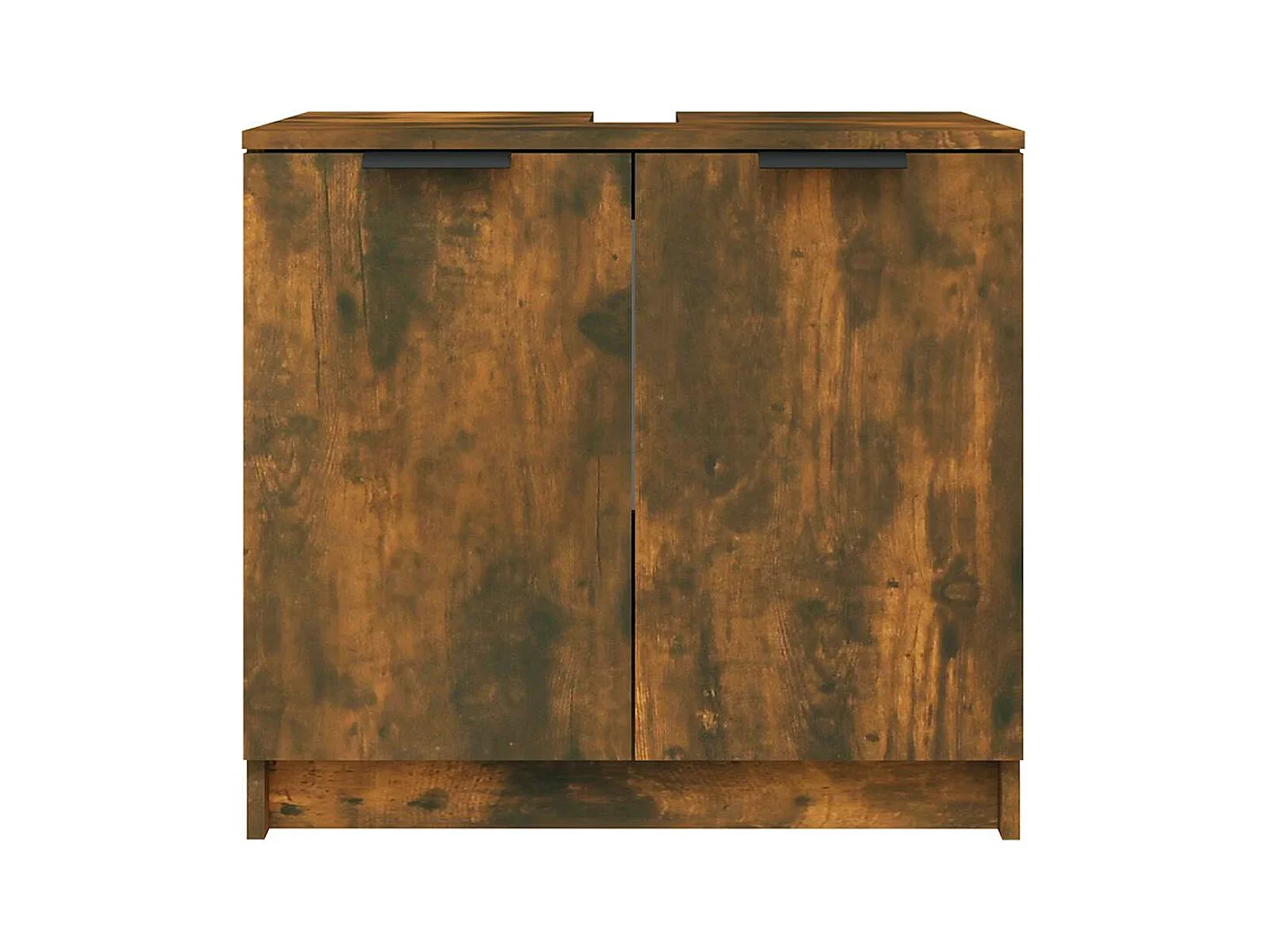 Armoire de bain Chêne fumé 64,5x33,5x59 cm Bois d'ingénierie