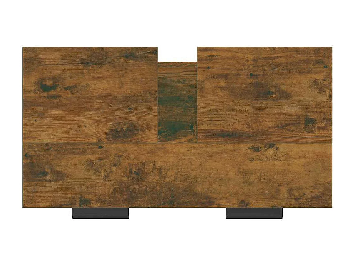 Armoire de bain Chêne fumé 64,5x33,5x59 cm Bois d'ingénierie