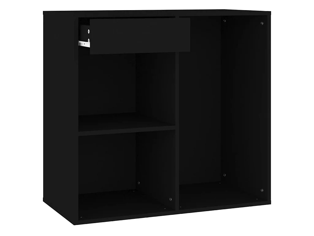 Kosmetikschrank Schwarz 80x40x75 cm Holzwerkstoff