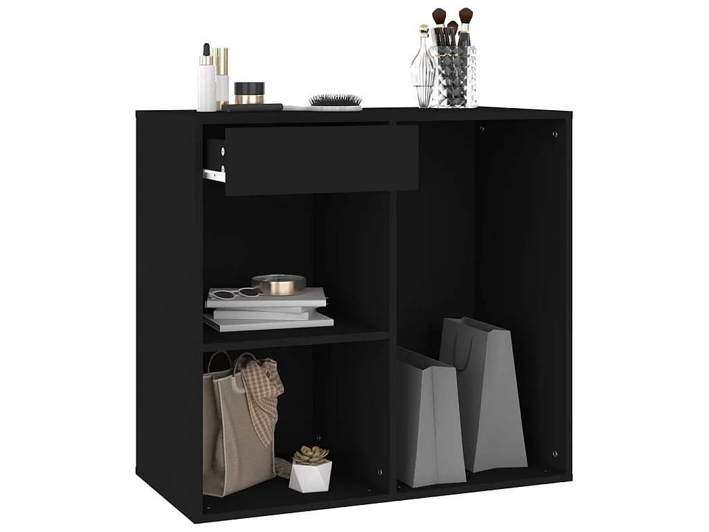Kosmetikschrank Schwarz 80x40x75 cm Holzwerkstoff