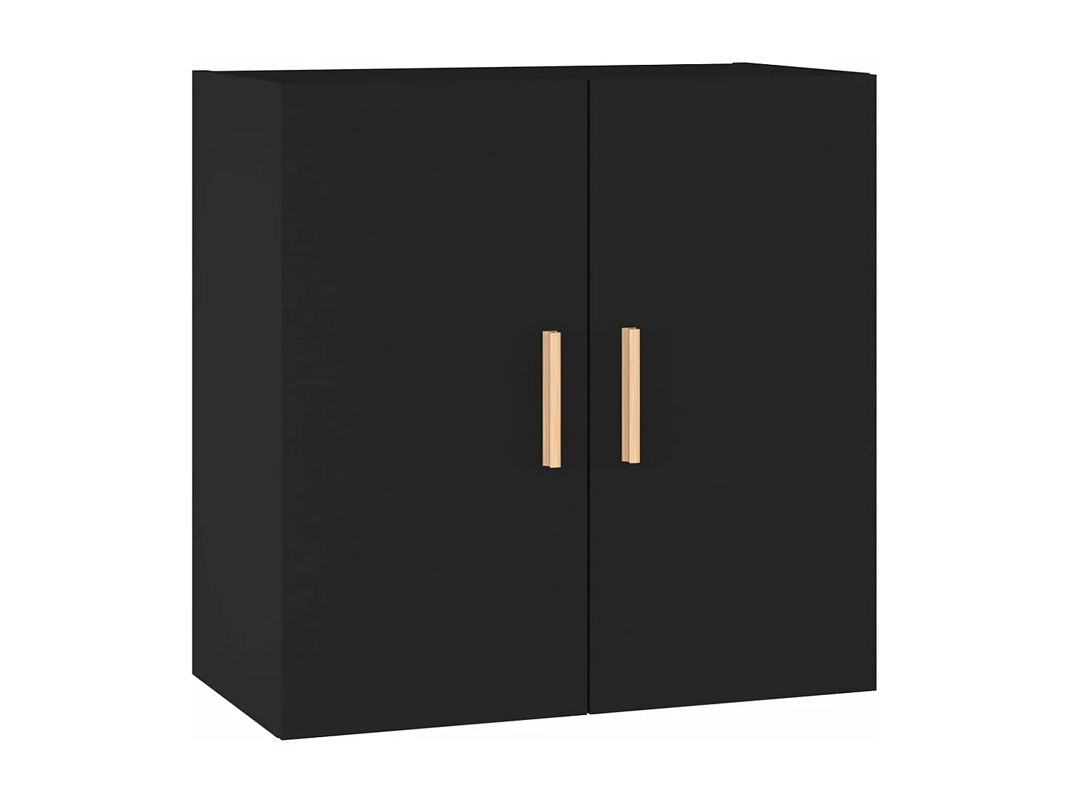 Wandkast 60x30x60 cm bewerkt hout zwart