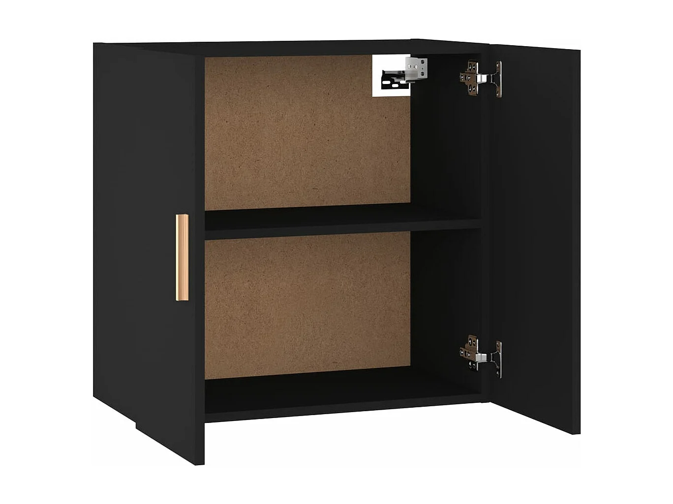 Wandkast 60x30x60 cm bewerkt hout zwart