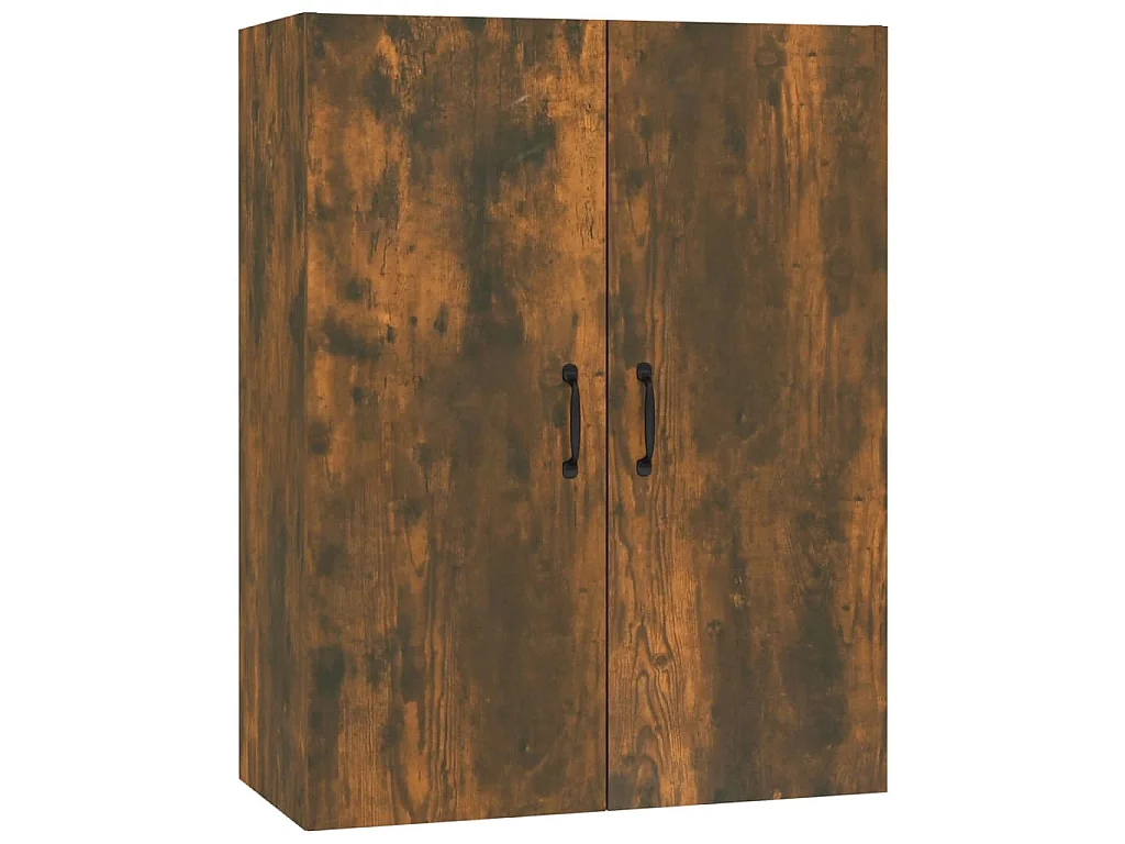 Hangkast 69,5x34x90 cm bewerkt hout gerookt eikenkleurig