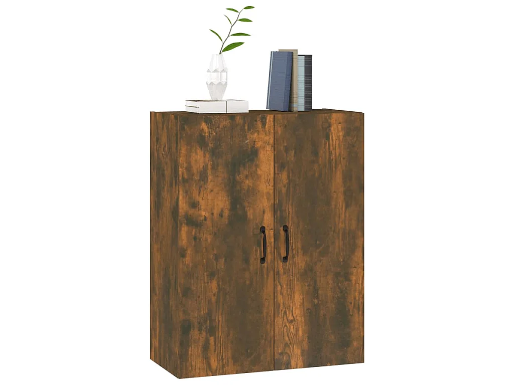 Hangkast 69,5x34x90 cm bewerkt hout gerookt eikenkleurig