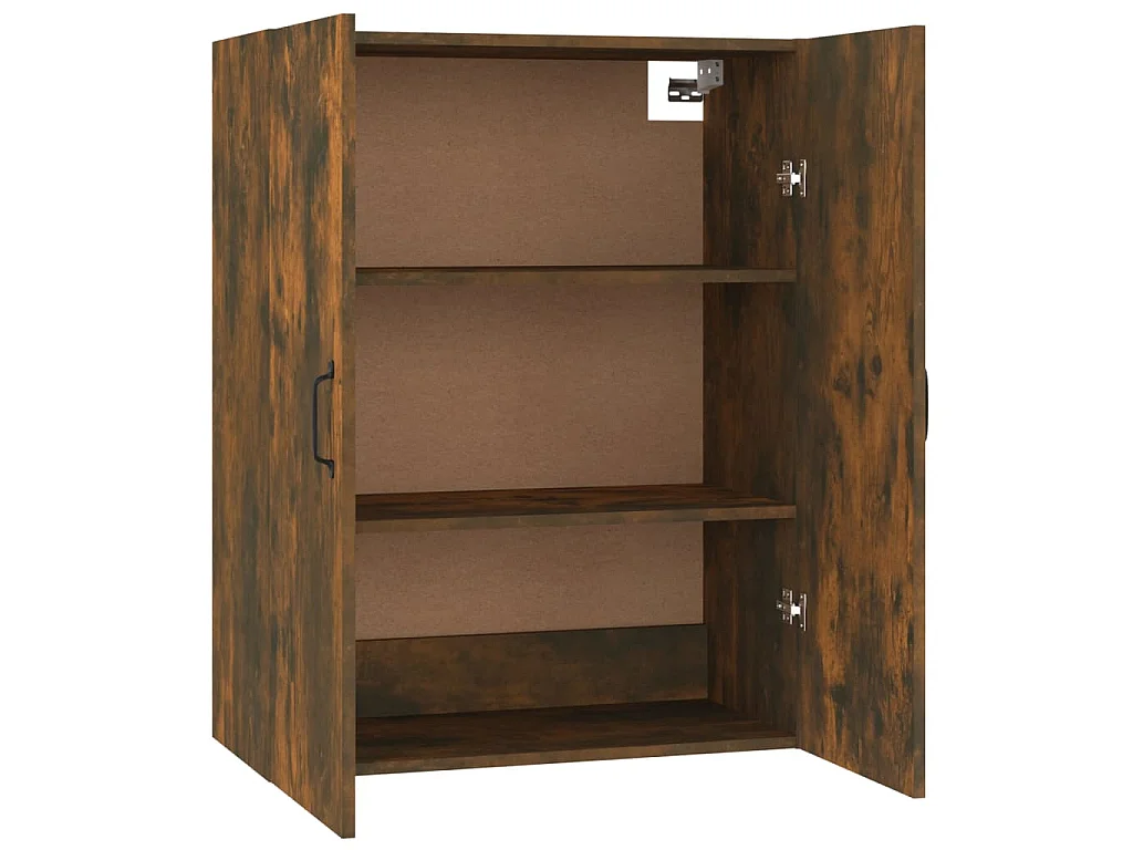 Hangkast 69,5x34x90 cm bewerkt hout gerookt eikenkleurig