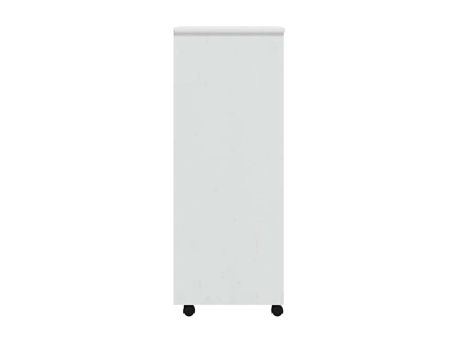 Armoire roulante avec tiroirs MOSS blanc bois de pin solide