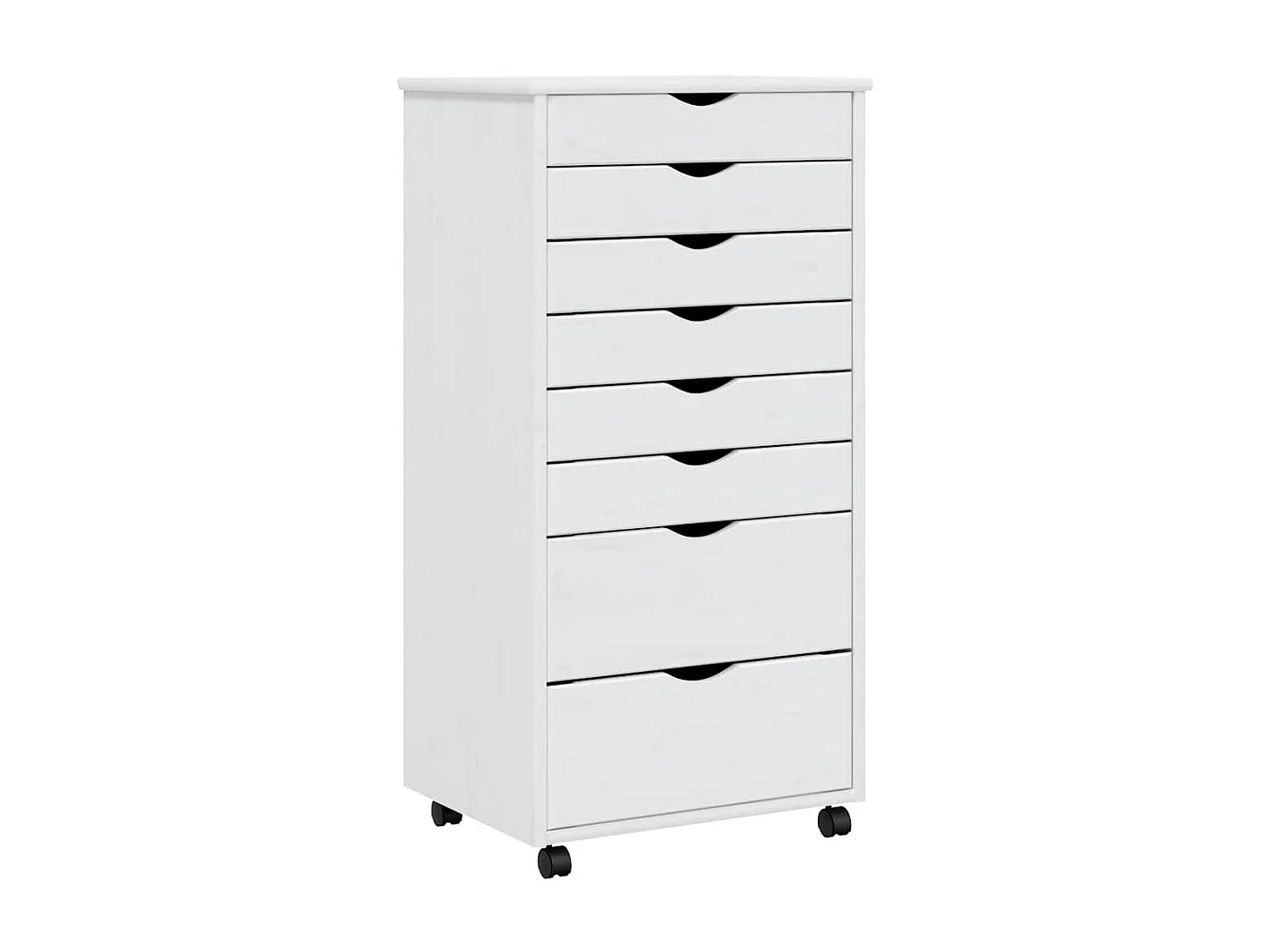 Armadietto Rotante con Cassetti MOSS Bianco Legno Massello Pino