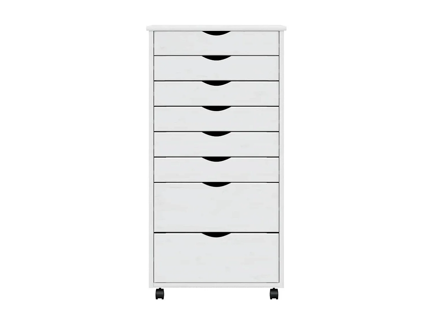 Armadietto Rotante con Cassetti MOSS Bianco Legno Massello Pino