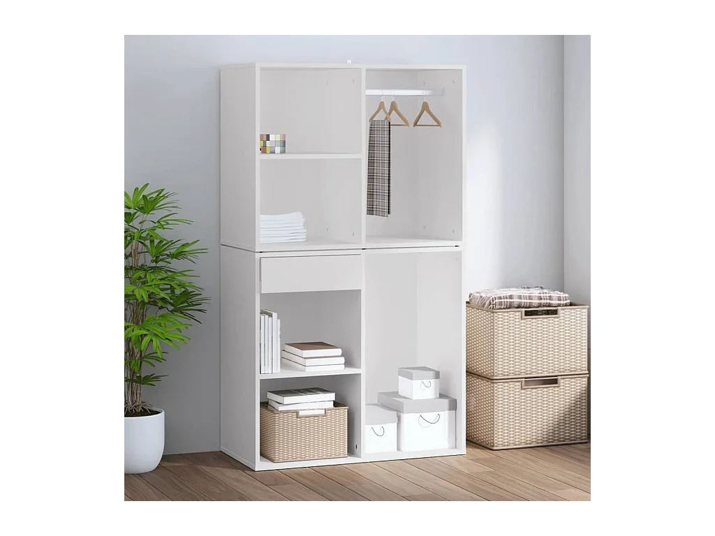 Armoire de dressing Blanc 80x40x65 cm Bois d'ingénierie