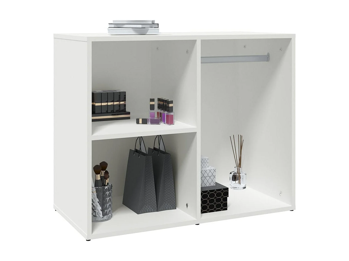 Regal für Schminktisch Weiß 80x40x65 cm Holzwerkstoff