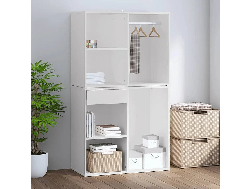 Regal für Schminktisch Weiß 80x40x65 cm Holzwerkstoff